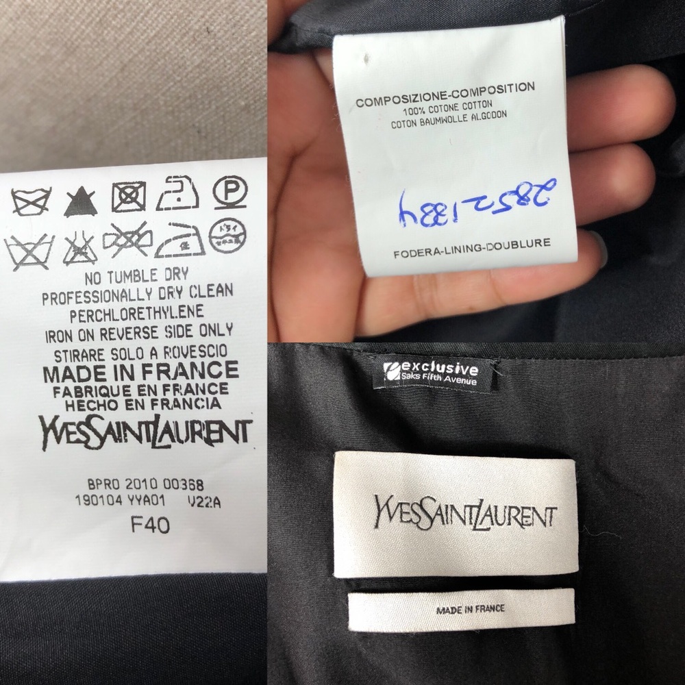 Yves Saint Laurent for Saks Fifth Ave Black Jacket - Picture 3 of 7